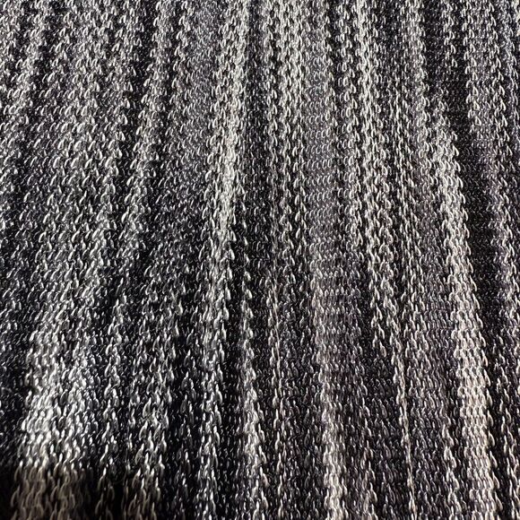 Maurices Fringe Scarf Black, White, and Gray Striped - 80” x 16” - Picture 3 of 6